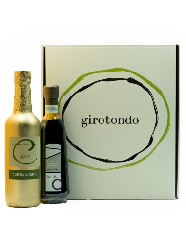 Aceto Balsamico di Modena IGP invecchiato TONDO 250ml + Olio EVO 100% italiano GIRO 500ml